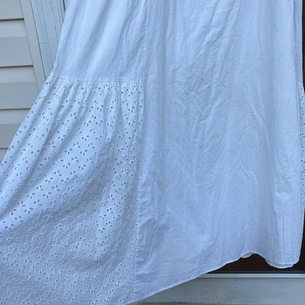 KOBI HALPERIN LADIES WHITE EYELET EMBROIDERED OFF SHOULDERS NANDA DRESS